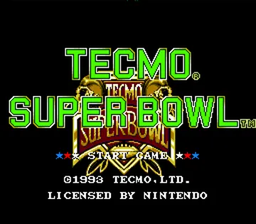 Tecmo Super Bowl (USA) (Beta) screen shot title